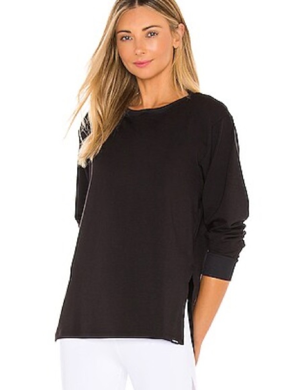 Koral Bristol Pullover Black Long Sleeve Crewneck Activewear Athleisure Sz Small
